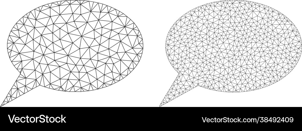 Forum message icons - triangle mesh Forum message icons - triangle mesh Vector Image
