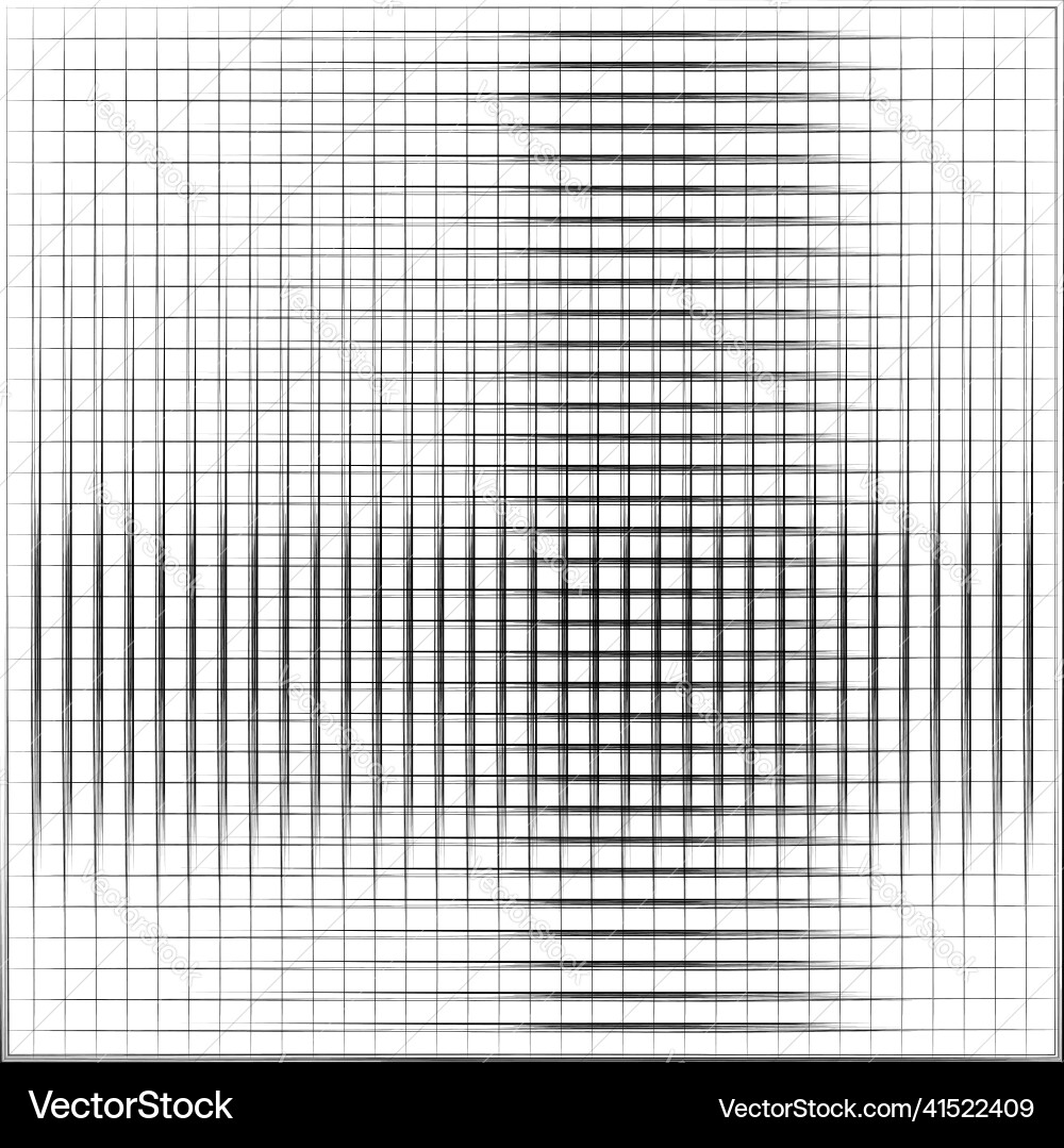 Grid mesh graticule with grungy irregular lines vector image