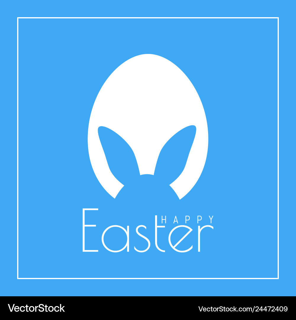 Happy easter greeting card with egg Happy easter greeting card with egg vector image
