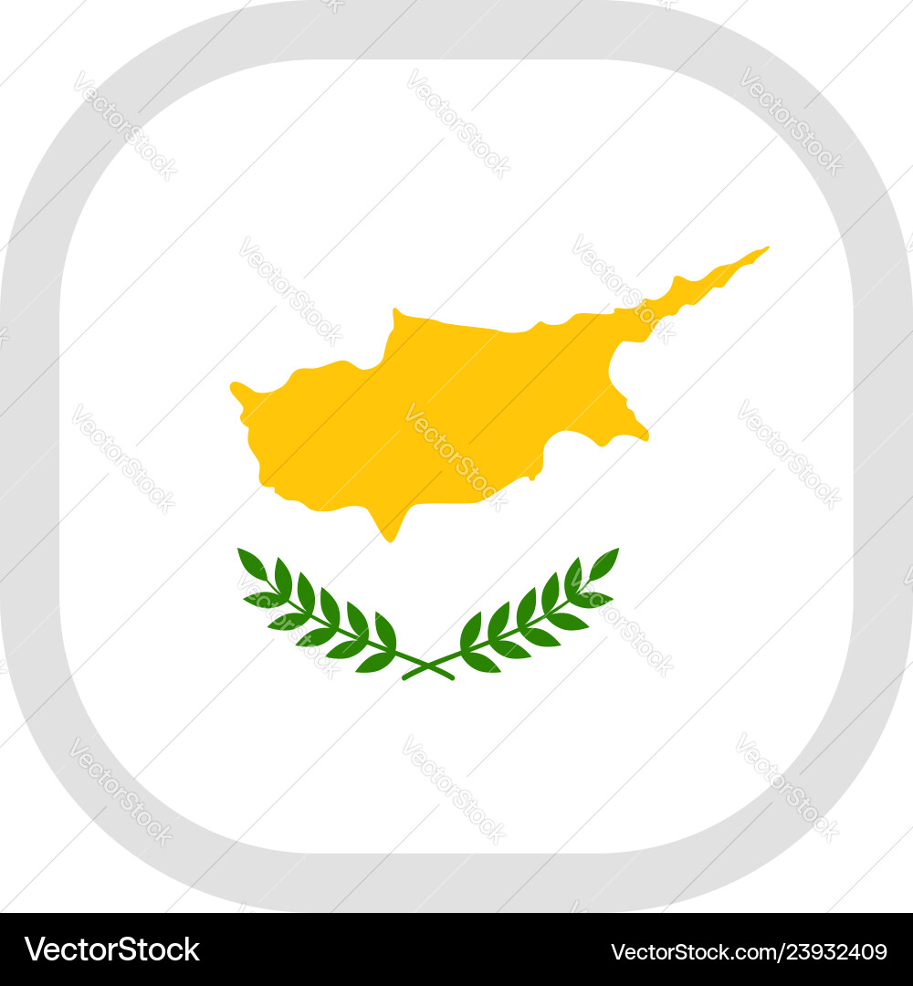 Icon square shape with flag on white background Vector Image
