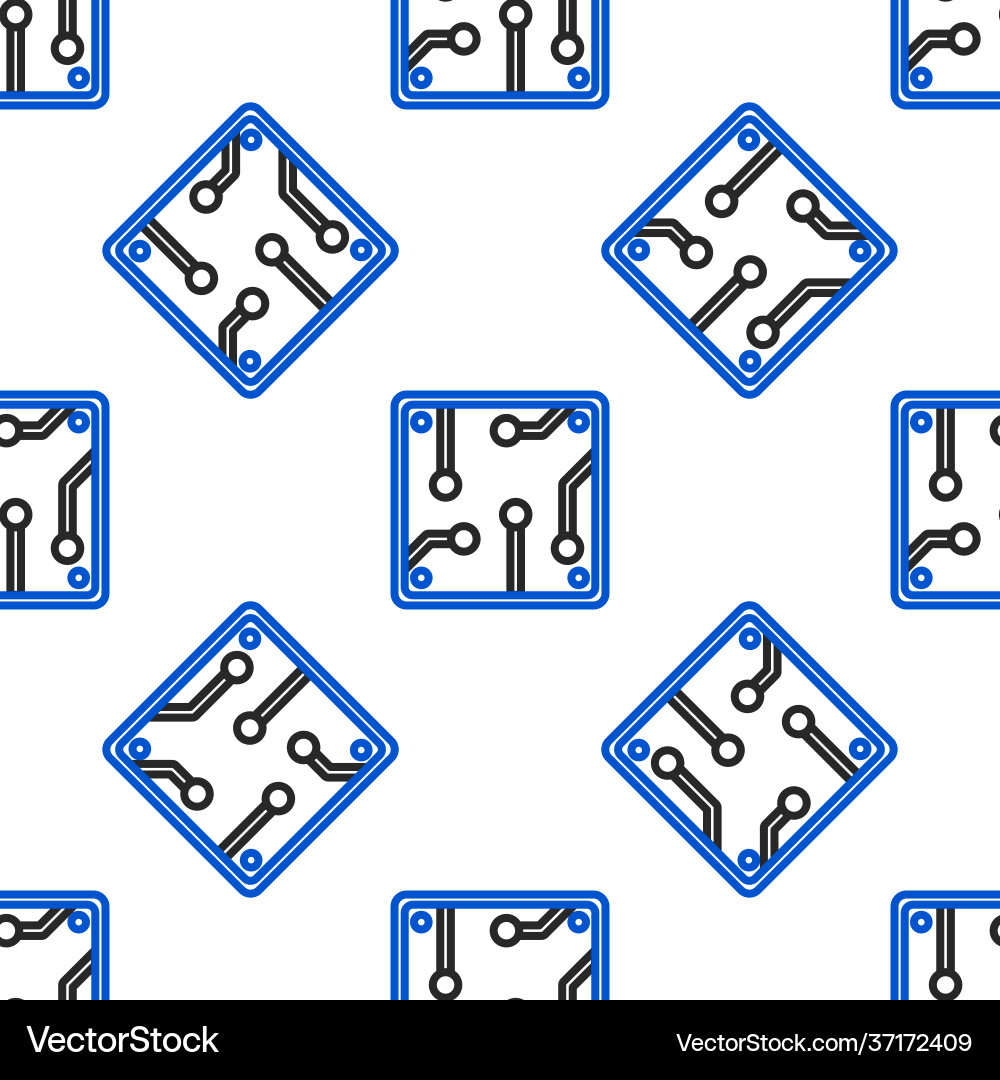 Line processor icon isolated seamless pattern Line processor icon isolated seamless pattern vector image