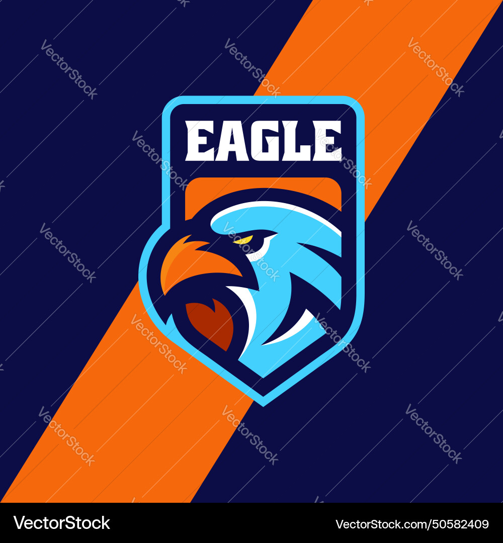 Logo eagle simple mascot style Royalty Free Vector Image