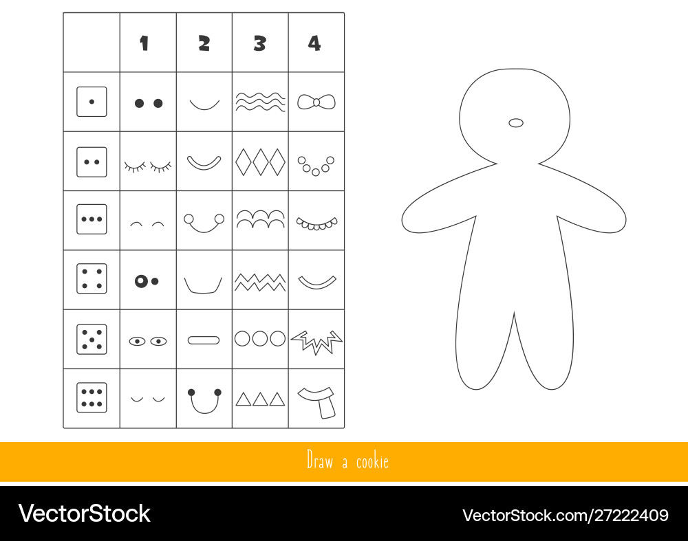 Roll dice and draw Roll dice and draw vector image