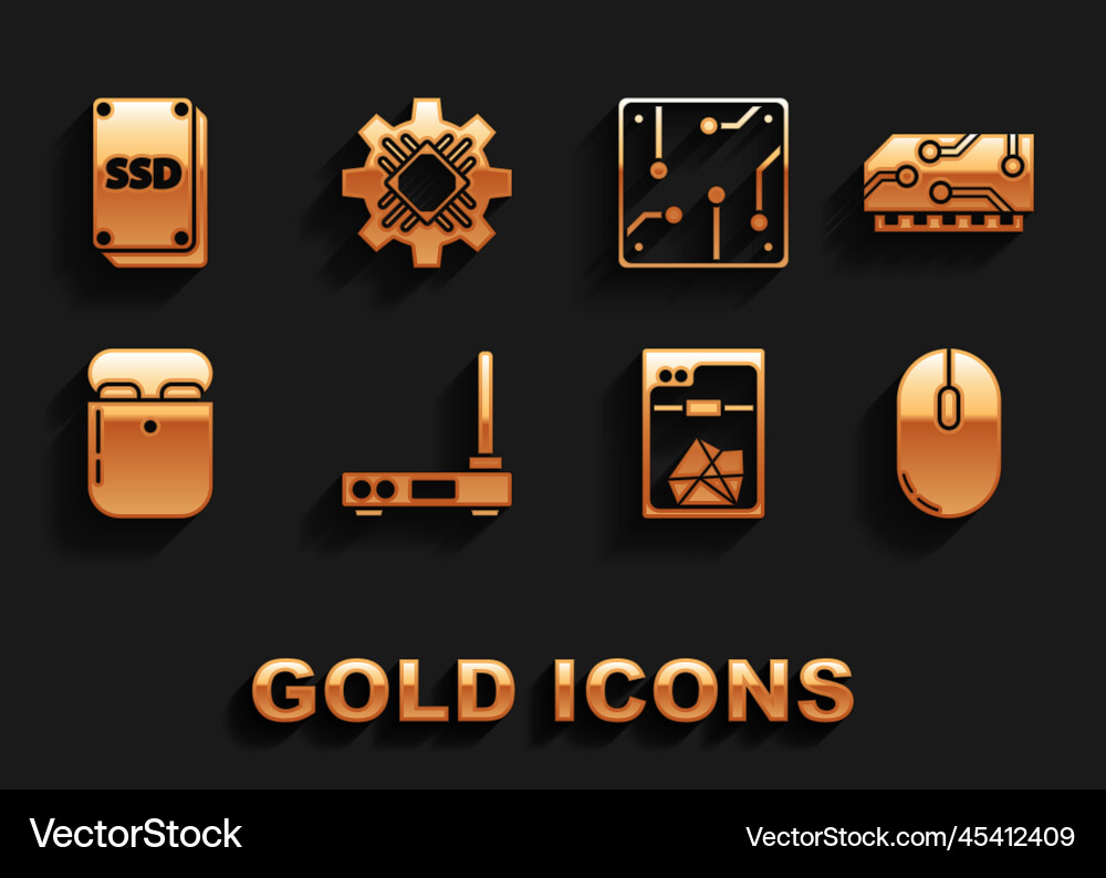 Set router and wi-fi signal ram random access vector image
