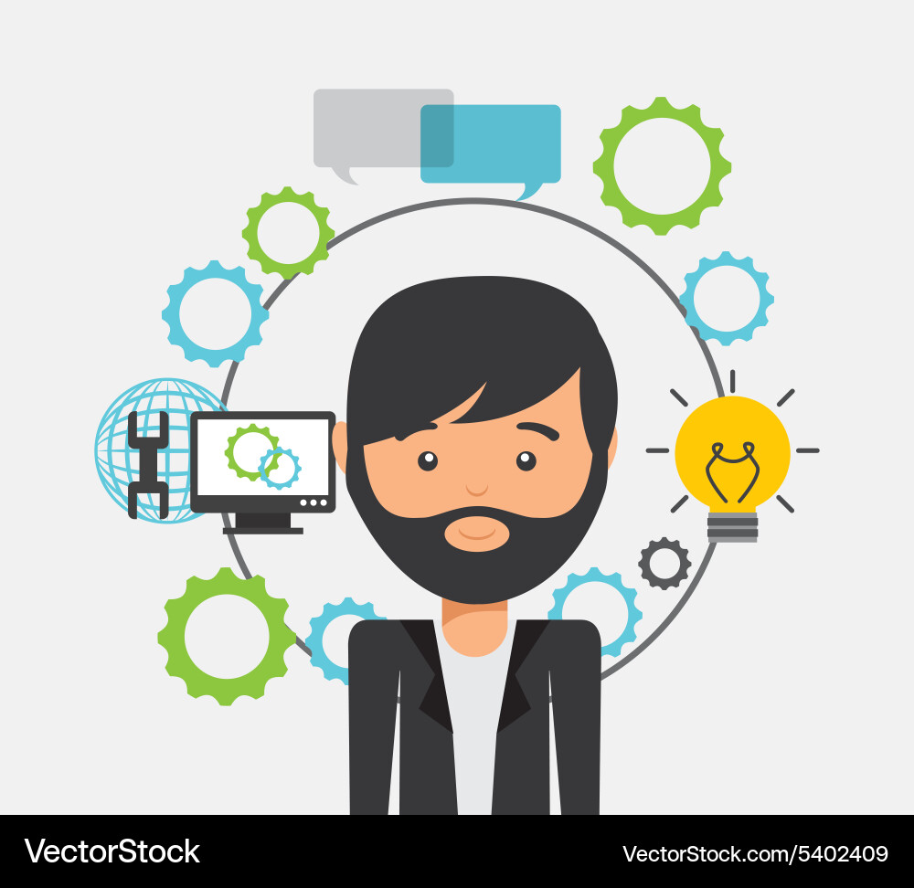 Software Programmierer Vektorbild