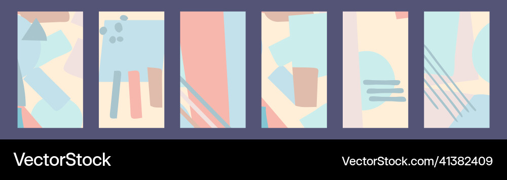 Vertical isolated background set 6 in 1 abstract Vertical isolated background set 6 in 1 abstract vector image