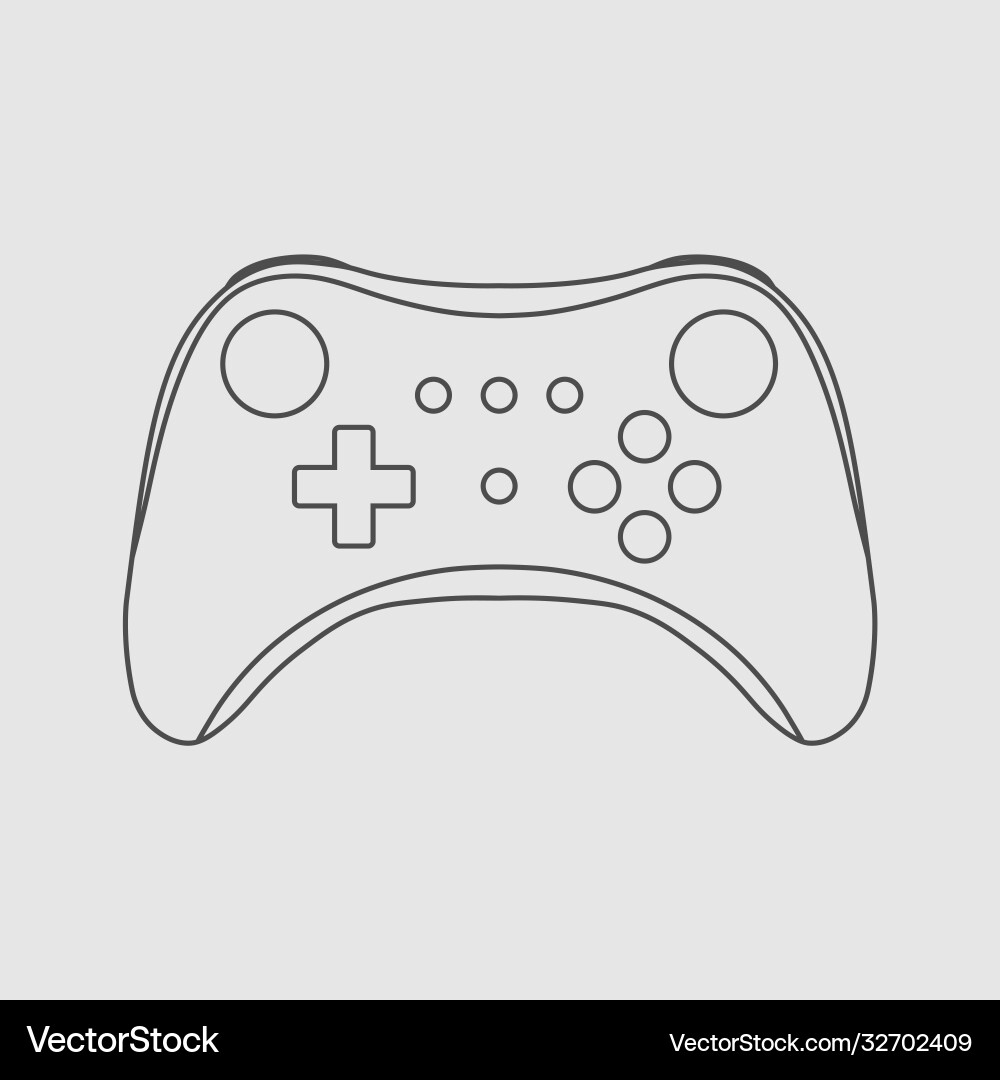 Video game controller linear Video game controller linear vector image