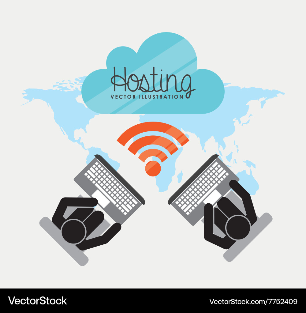 Web hosting design vector image