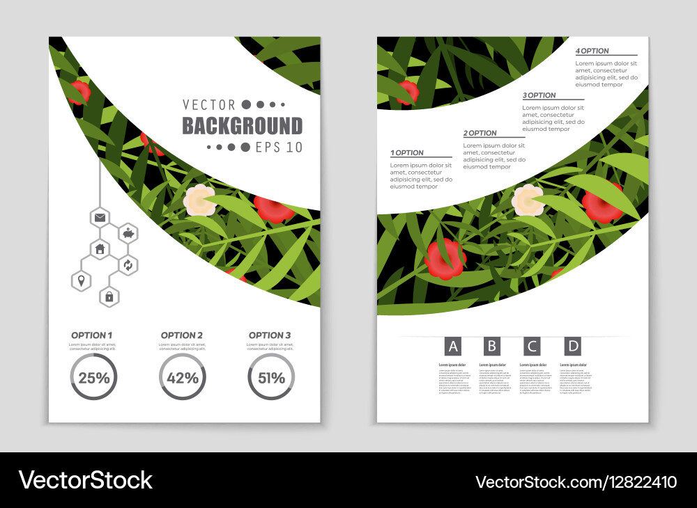 Abstract layout background set for art Vector Image