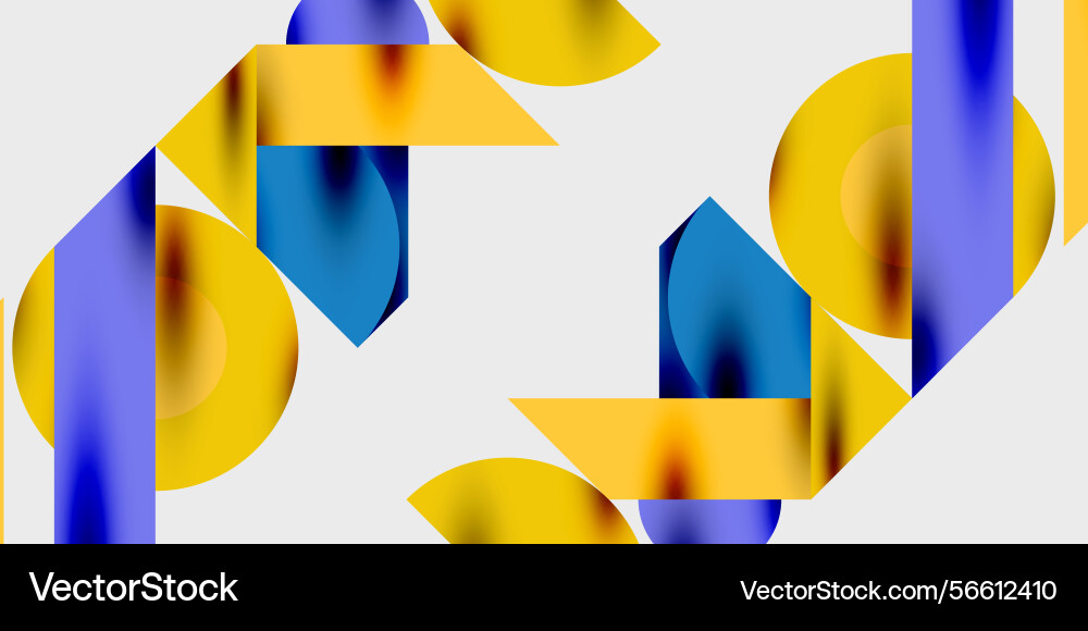 Abstract shapes overlap creating vibrant vector image