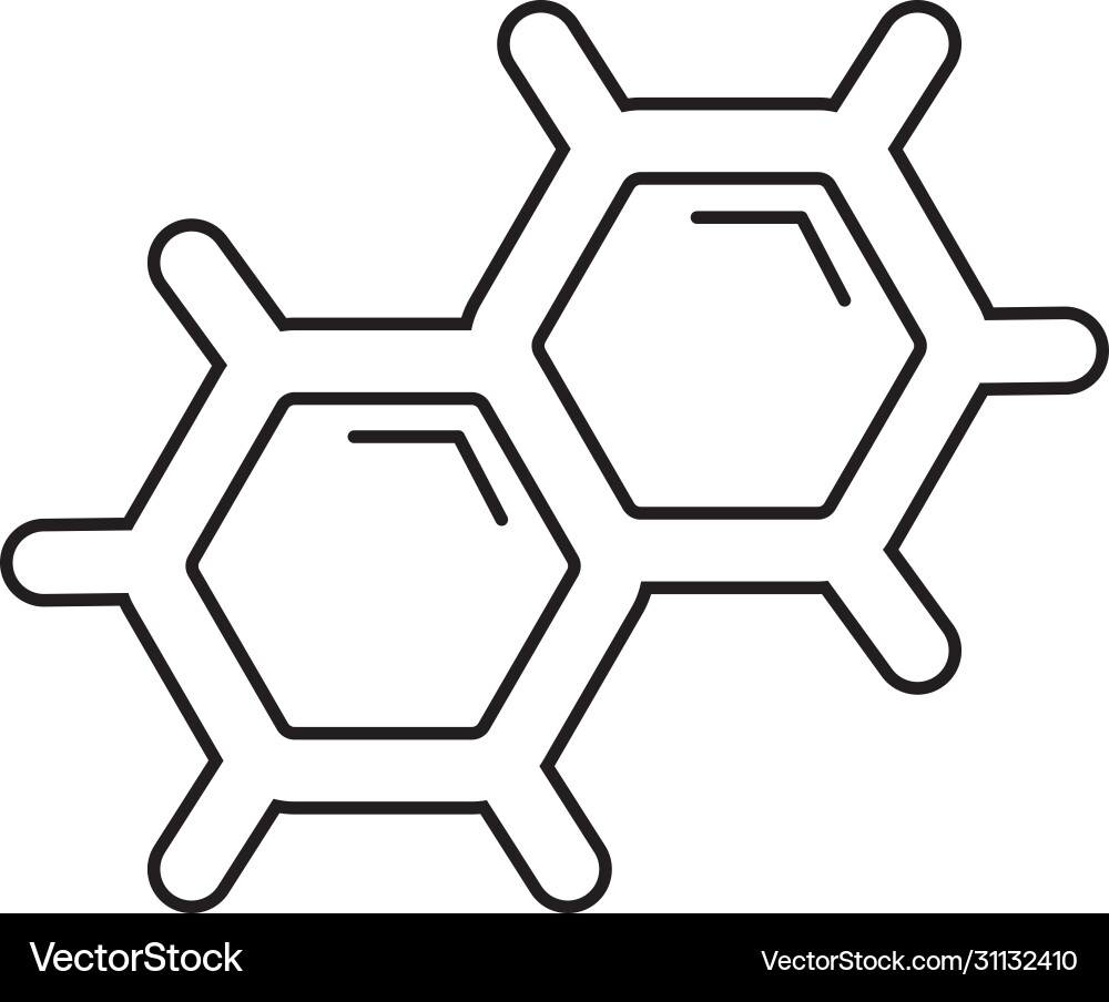 Atom line style icon design Vector Image