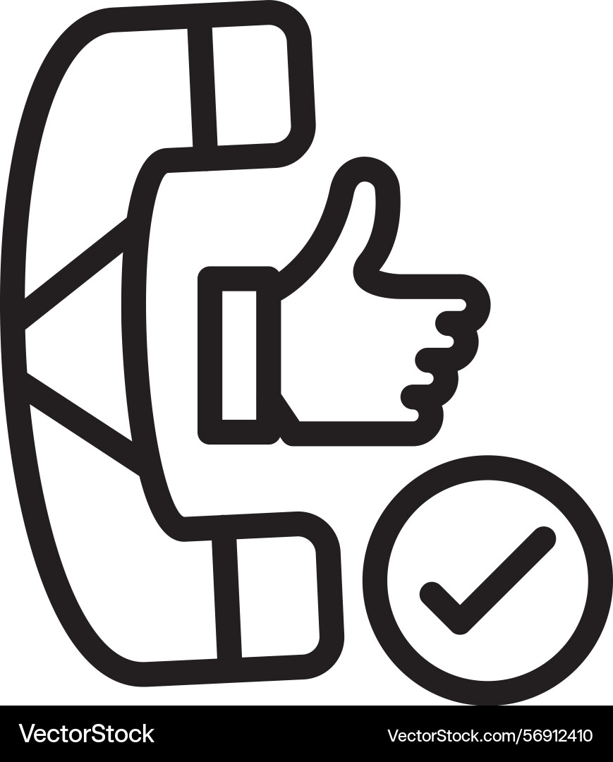 Call follow-up linear style icon design vector image