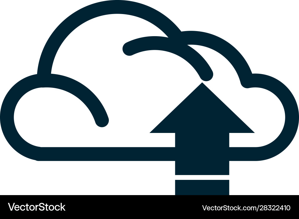 Cloud computing data isolated icon vector image