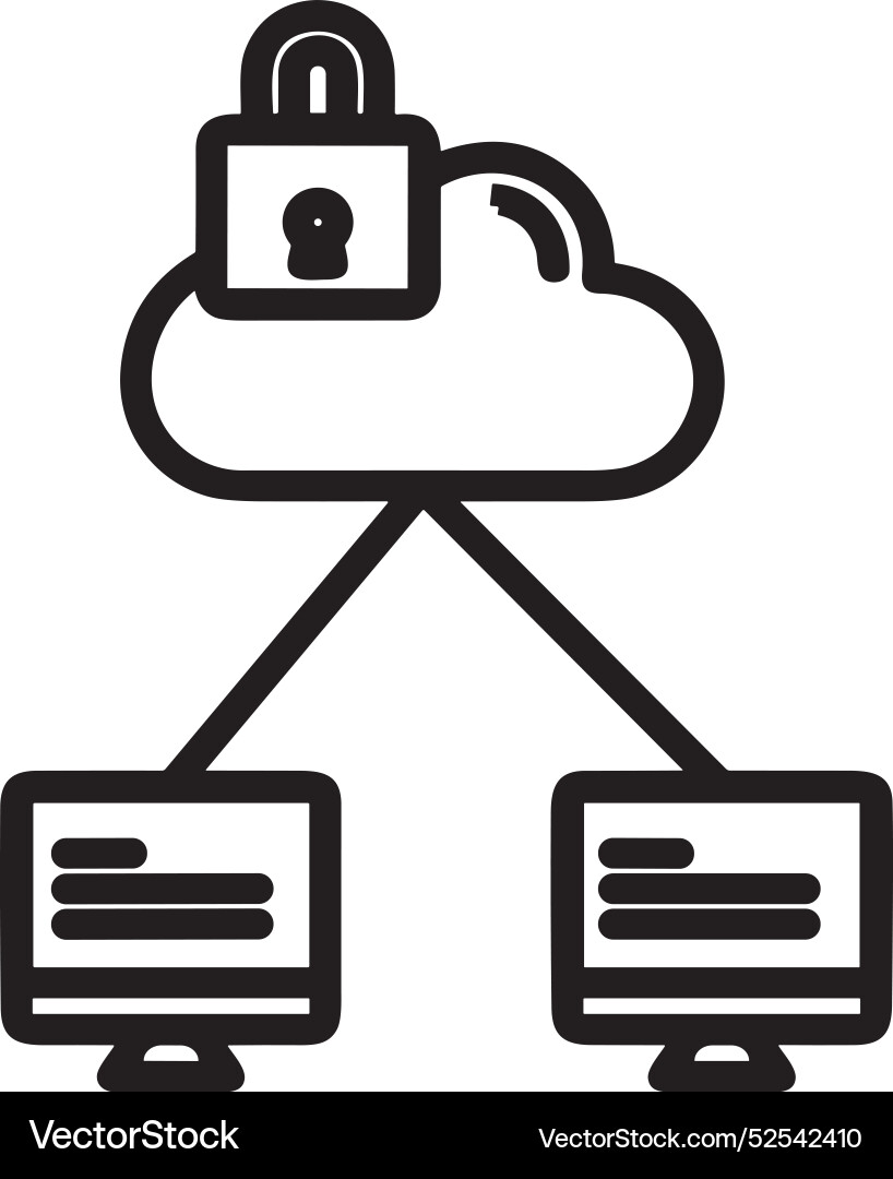 Cloud storage icon symbol image of the hosting Vector Image
