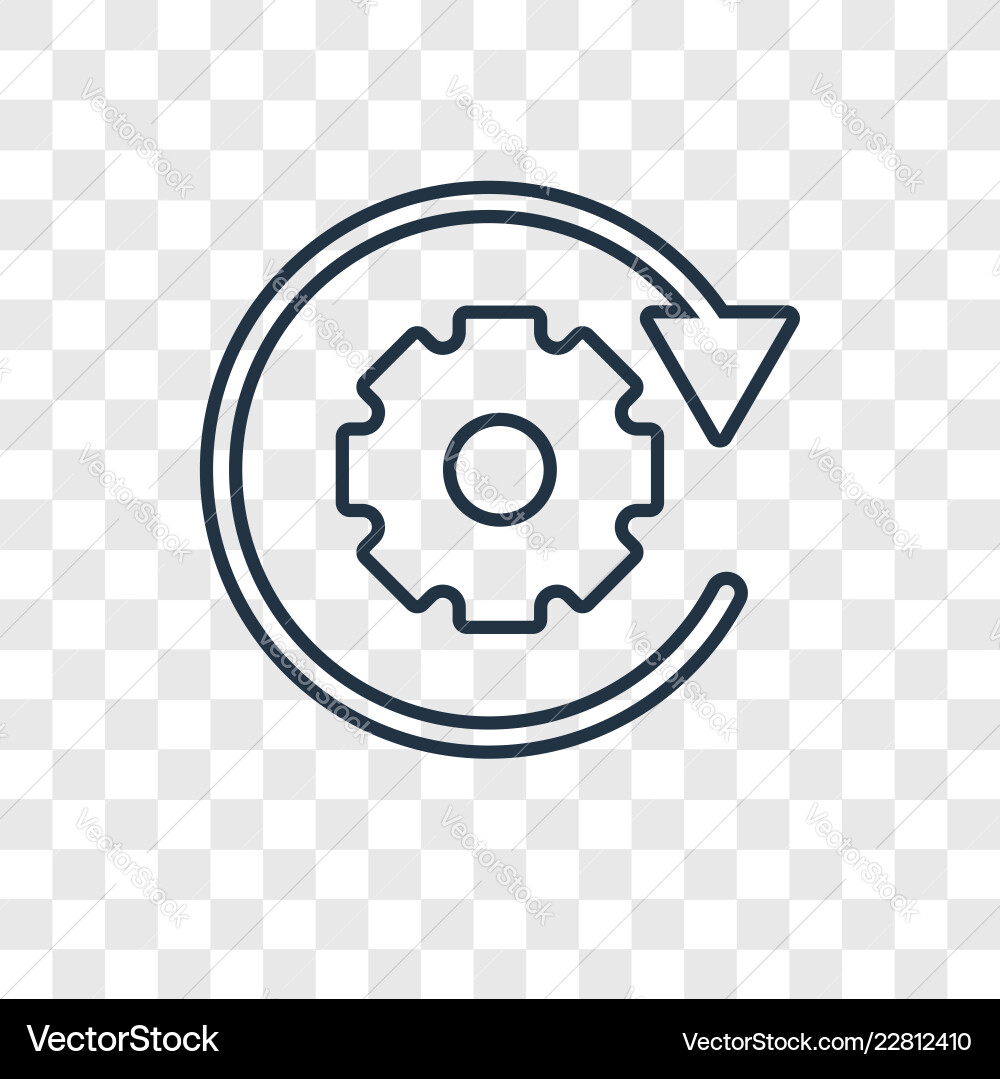 Data processing concept linear icon isolated Data processing concept linear icon isolated vector image