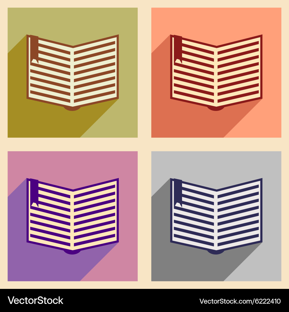 Flat with shadow concept and mobile application vector image