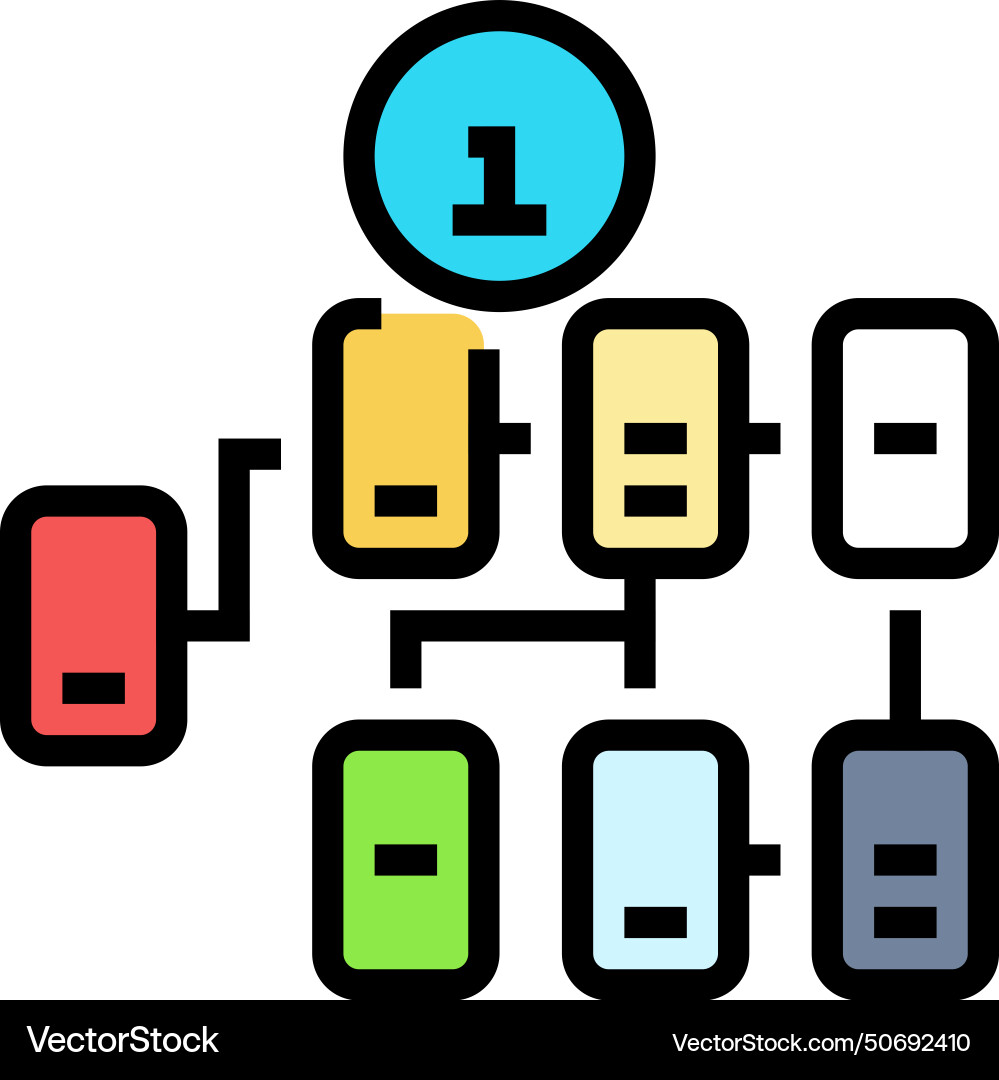 Information architecture ux ui design color icon Vector Image