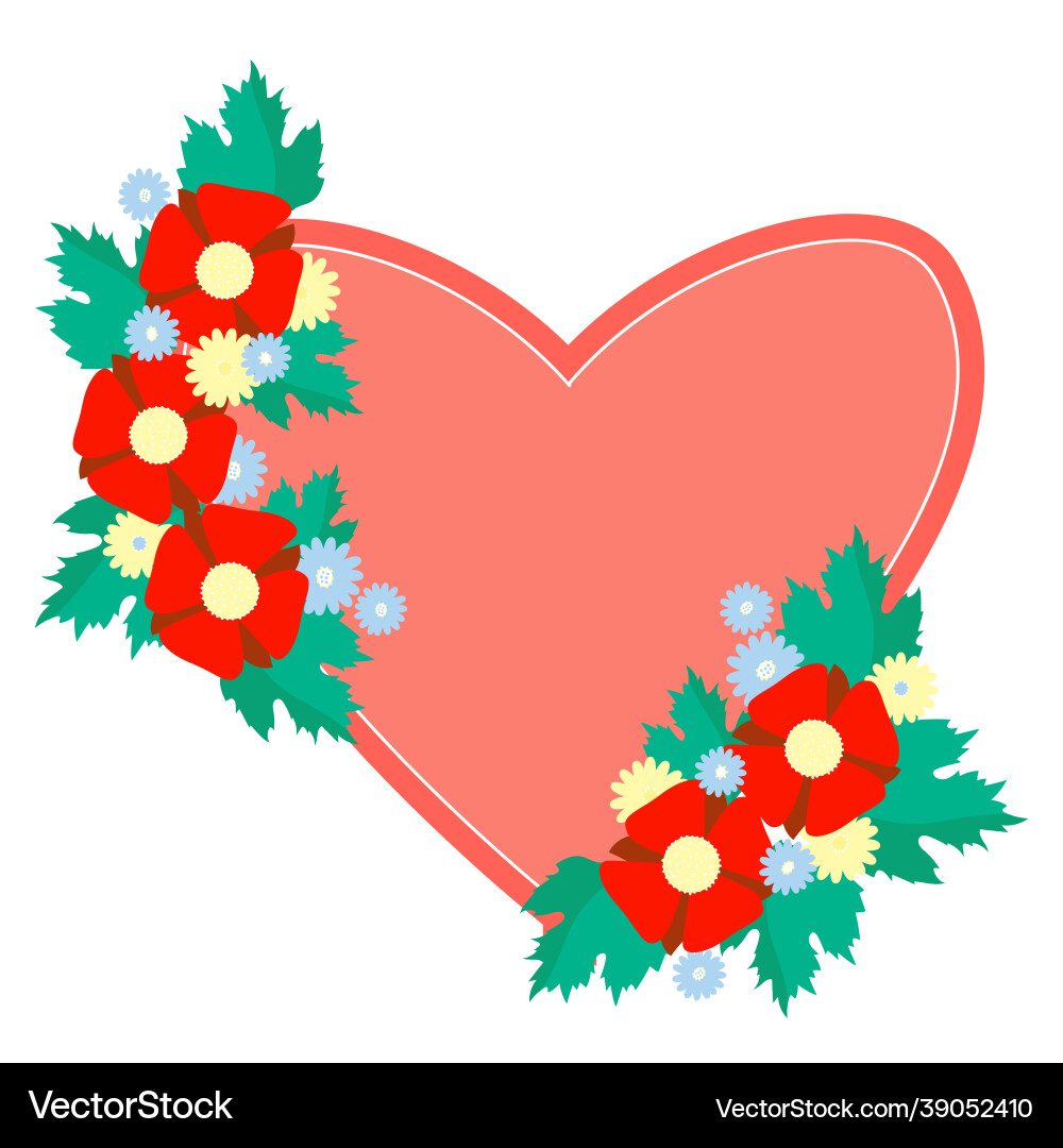 Liebe Symbol Herz in Blumenstrauß der roten Blume Liebe Symbol Herz in Blumenstrauß der roten Blume vektorbild