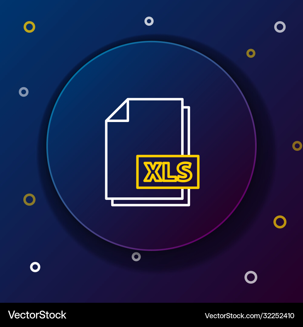 Line xls file document download button icon Line xls file document download button icon vector image