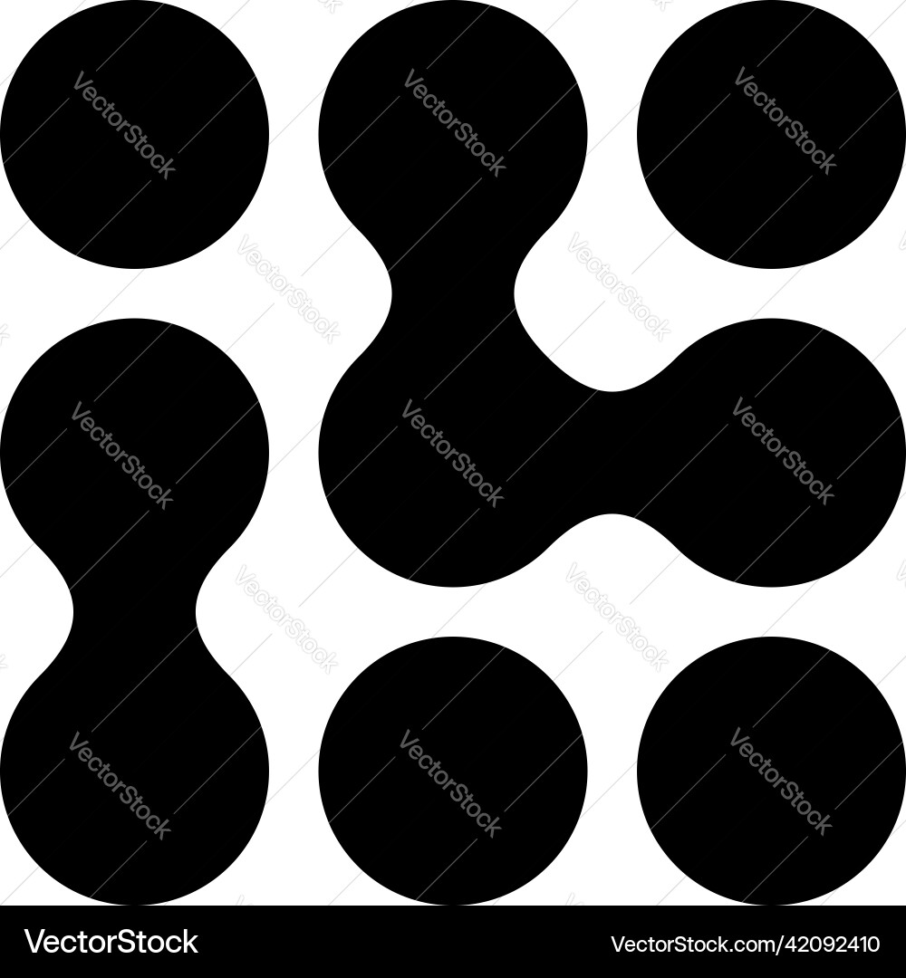 Metaball connected dots circles pattern texture Metaball connected dots circles pattern texture vector image