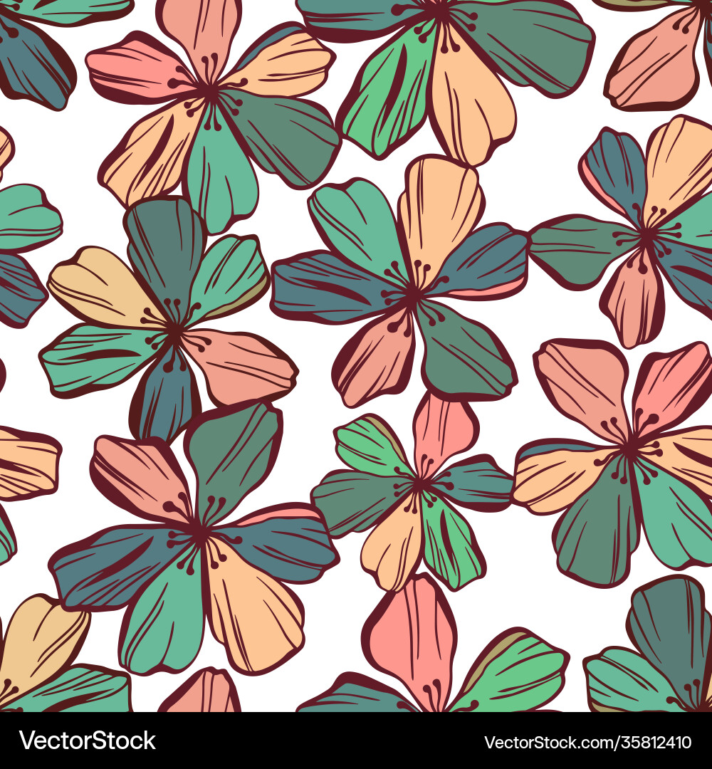 Seamless colorful pattern ornamental Vector Image