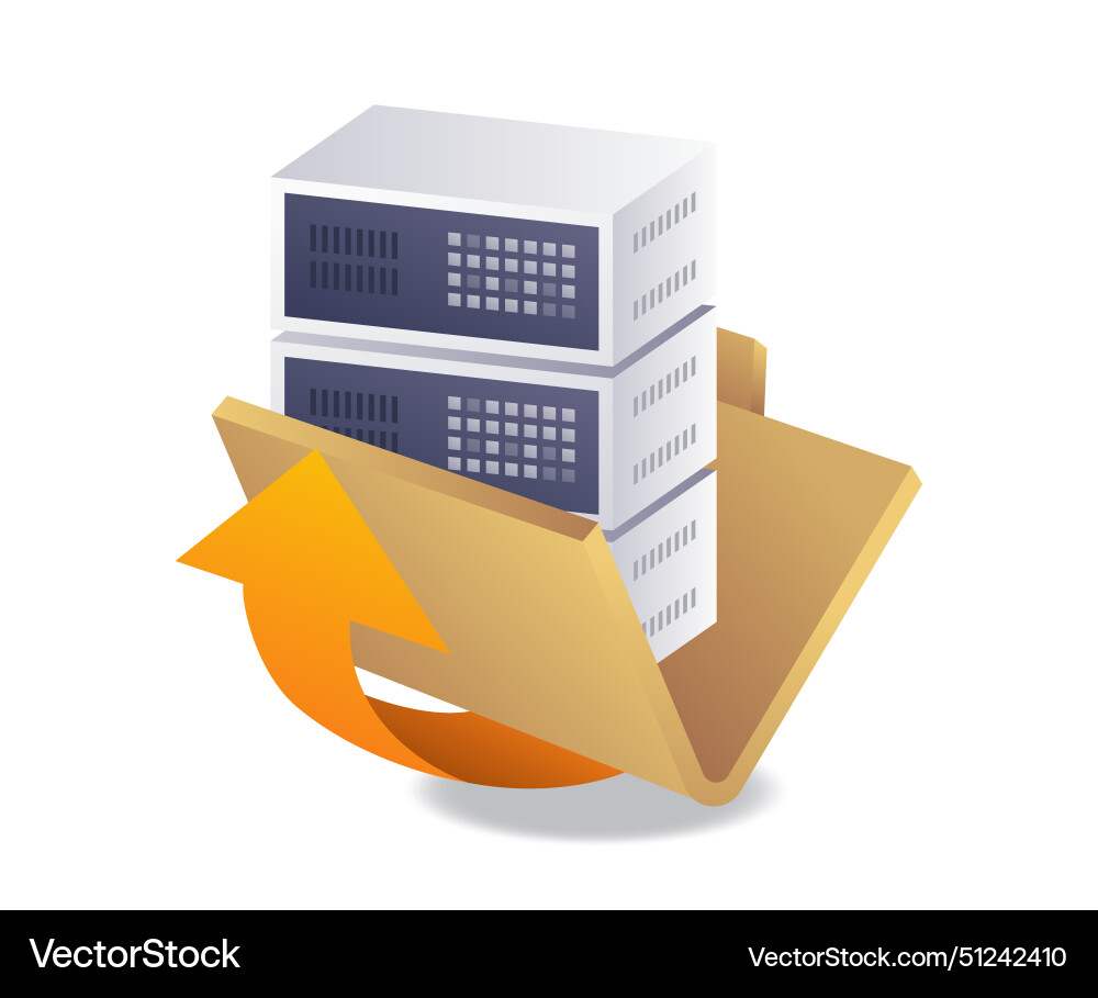Technology data cloud server folder infographic Technology data cloud server folder infographic vector image