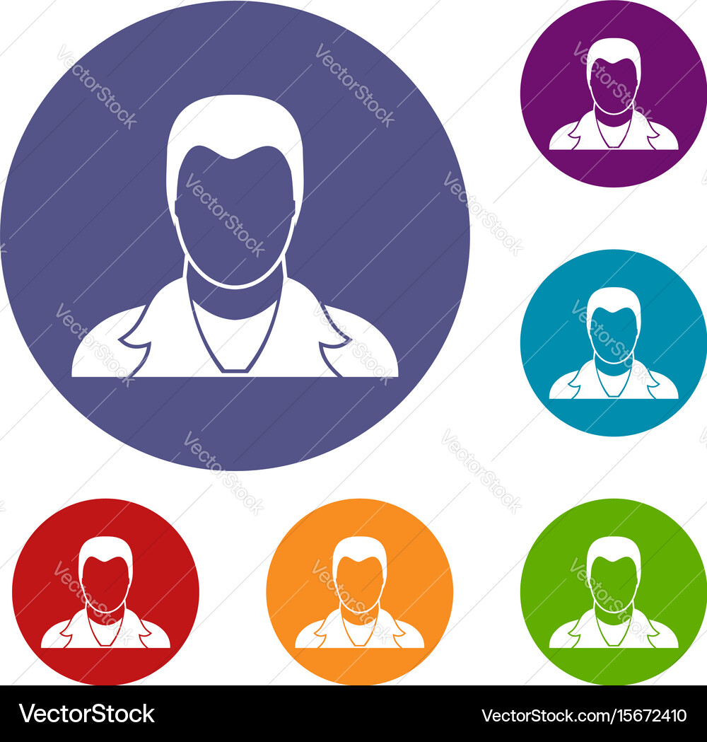 User icons set vector image