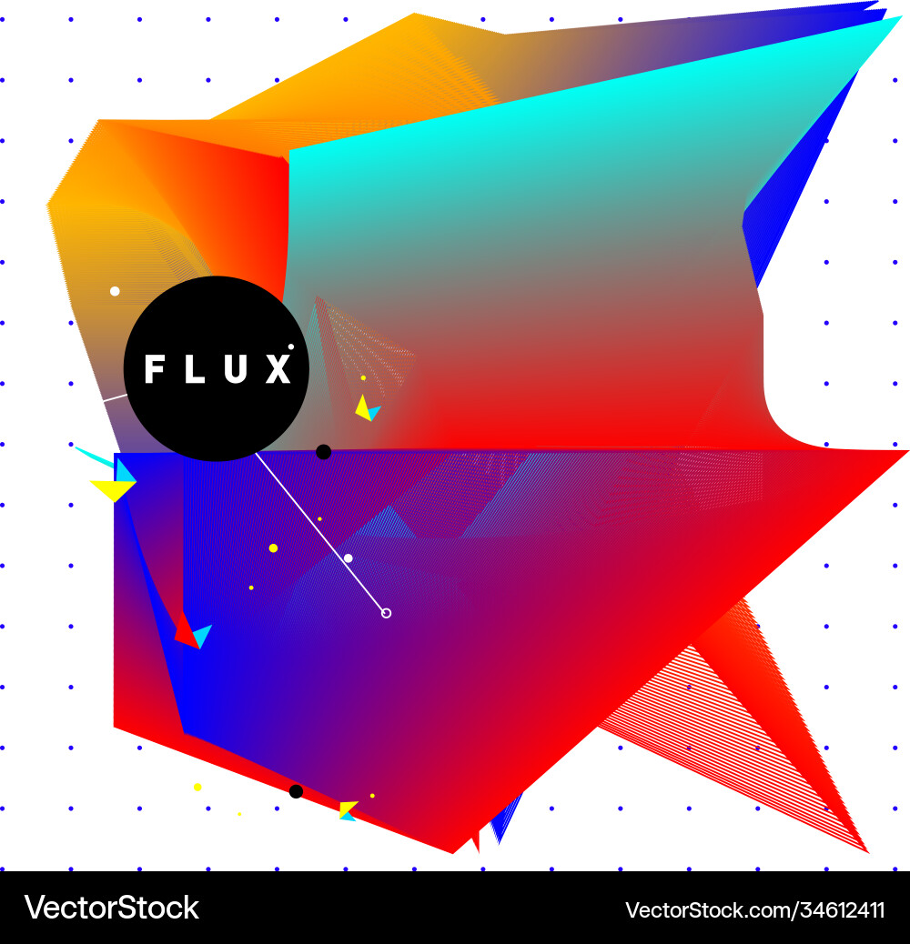 3d colorful wave background dynamic flux effect 3d colorful wave background dynamic flux effect vector image