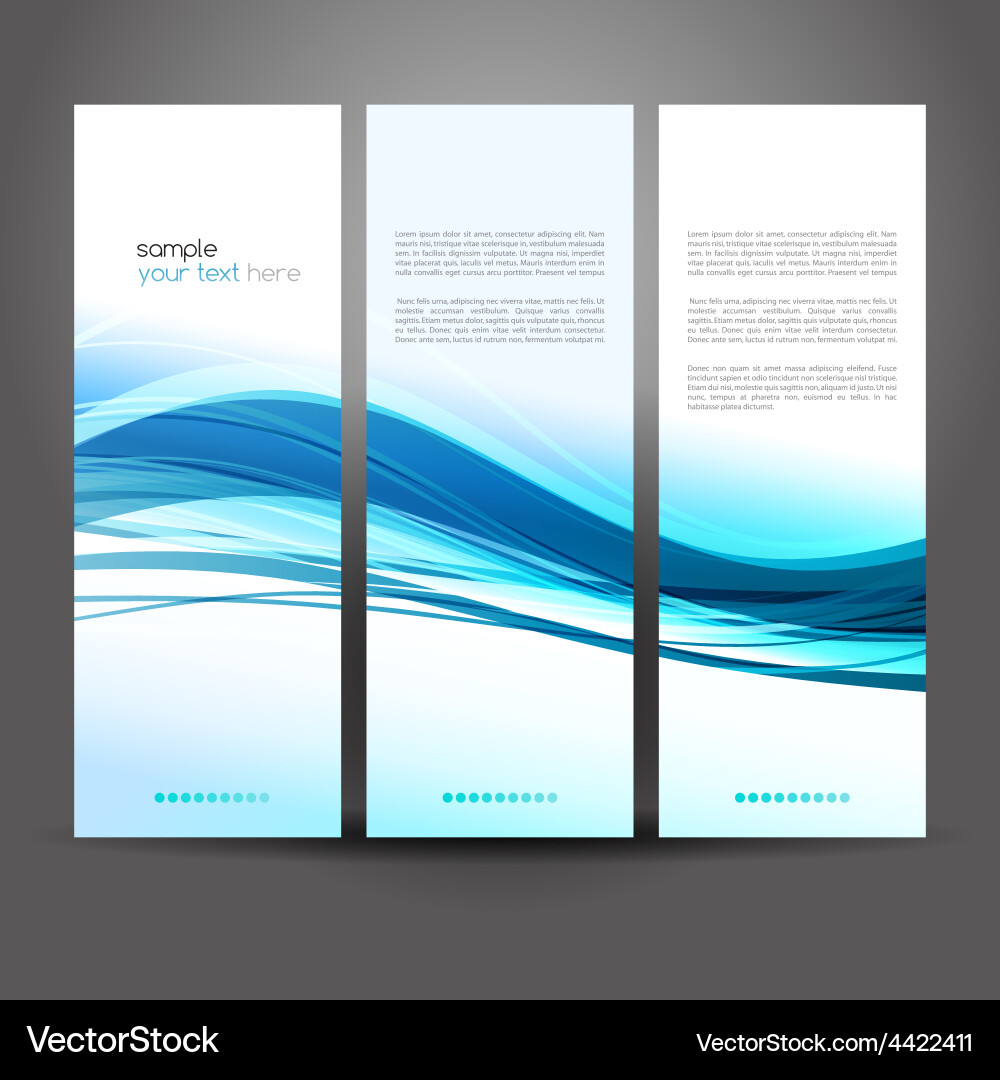 Abstract colorful blue waved background Vector Image