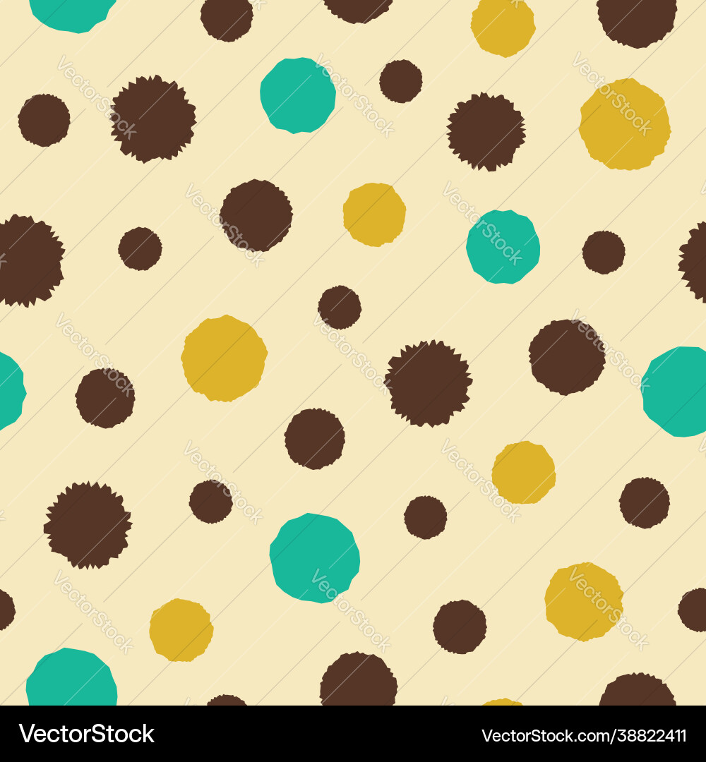 Colorful dots seamless repeat pattern print Colorful dots seamless repeat pattern print Vector Image