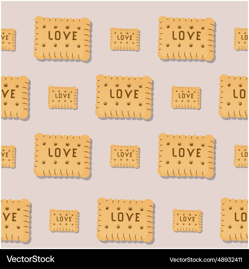 Cookie pattern in flat style Vector Image