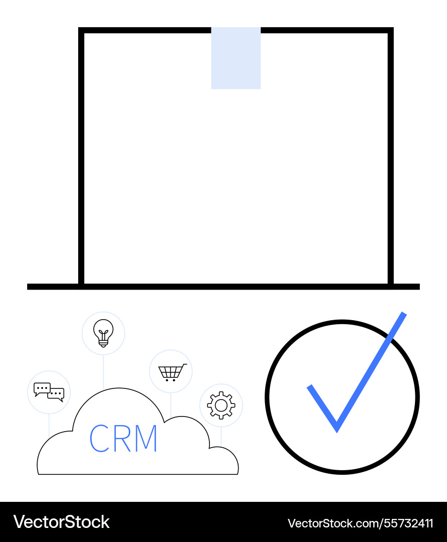 Crm-Systemintegration mit Datenvisualisierung Crm-Systemintegration mit Datenvisualisierung Vektorbild