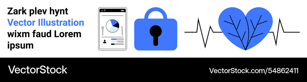 Data analytics on smartphone digital security Data analytics on smartphone digital security vector image