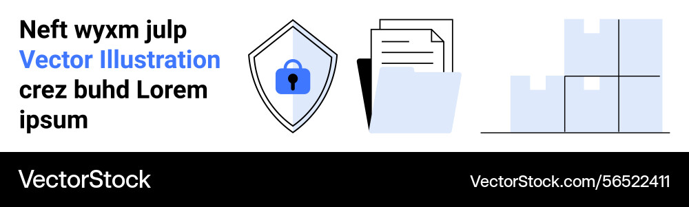 Data security with shield document files Data security with shield document files vector image