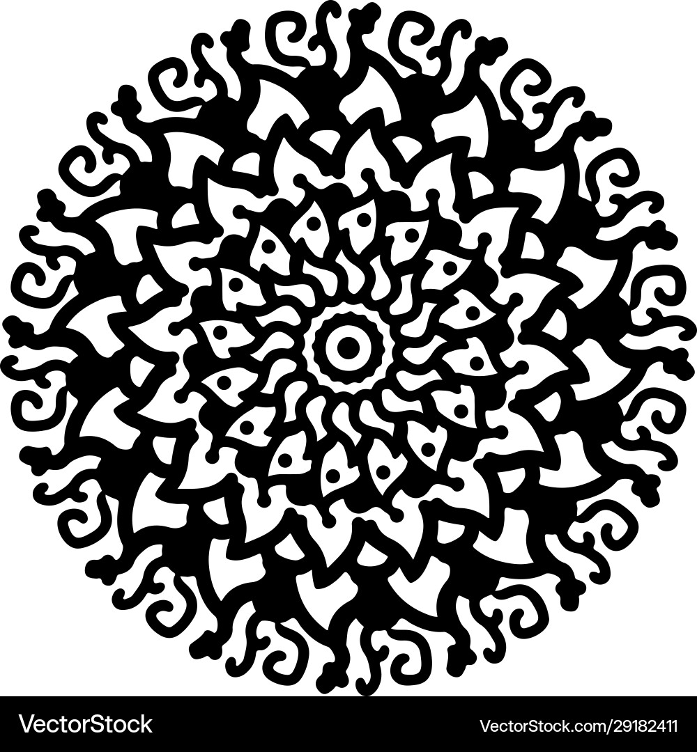 Ethnic mandala ornament ornamental Ethnic mandala ornament ornamental vector image