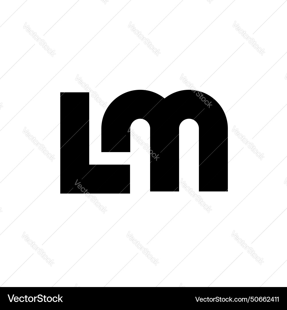 LM Initial Letter Logo Vector Image