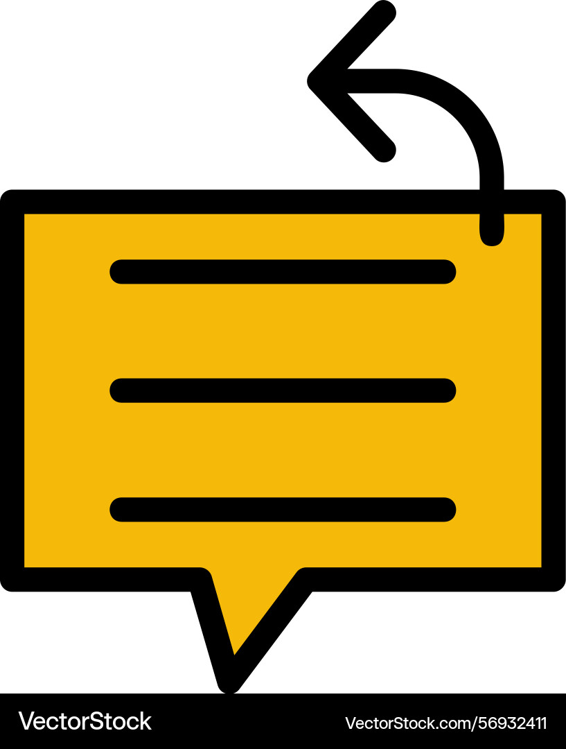 Scripted response line filled style icon design vector image