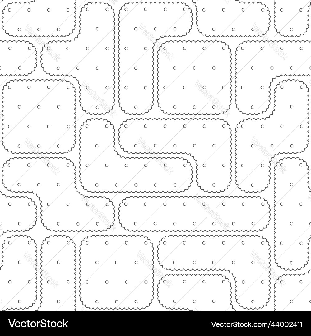 Seamless pattern with puzzles of cookies crackers Seamless pattern with puzzles of cookies crackers vector image