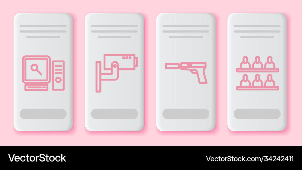 Set line search on computer screen security Set line search on computer screen security vector image