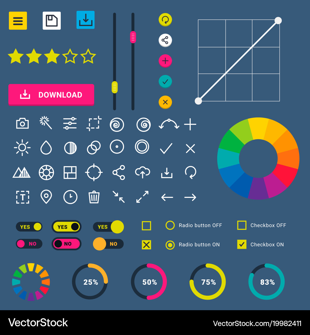 User interface phone laptop tab device Vector Image