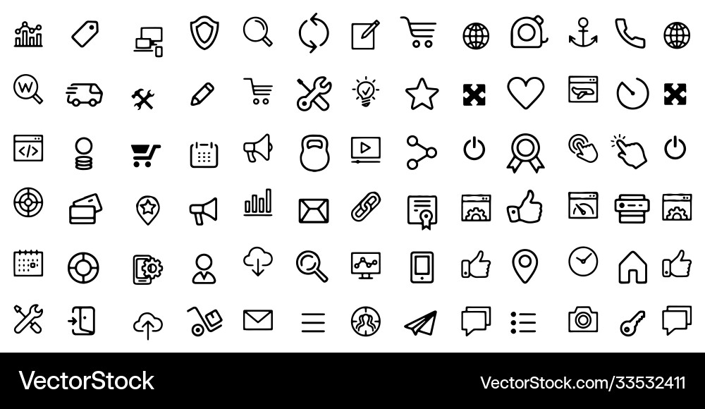 Web icons design set style Web icons design set style vector image