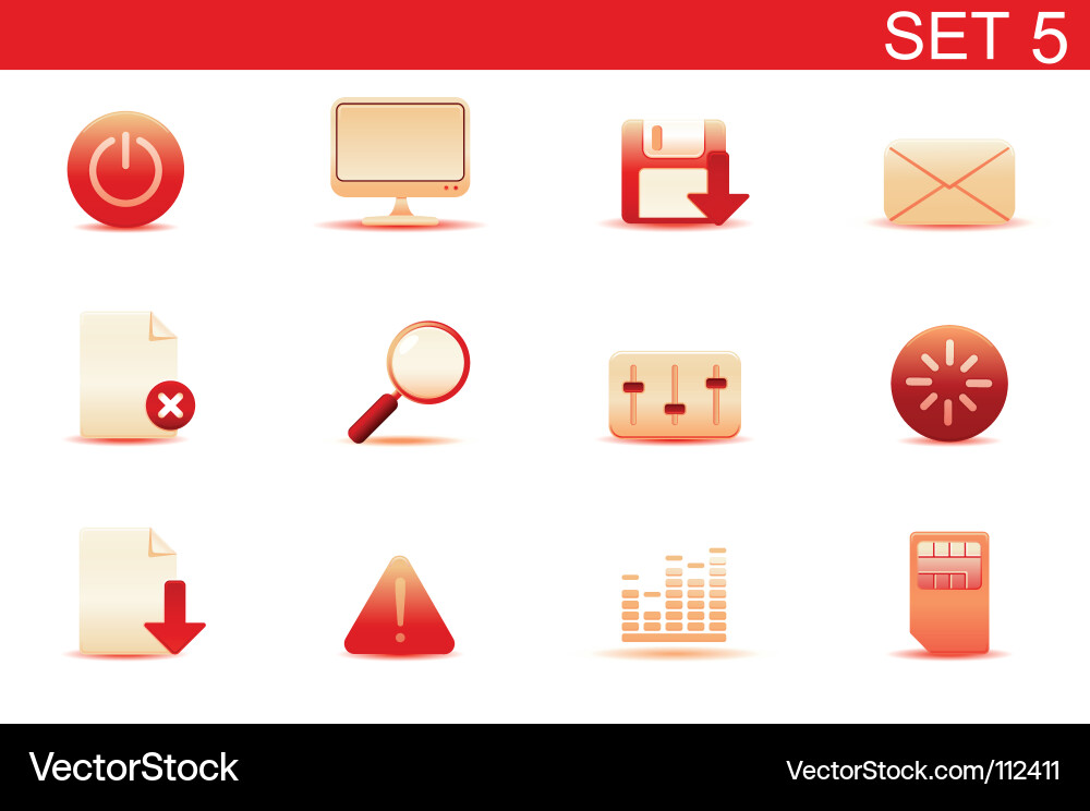 Web icons vector image