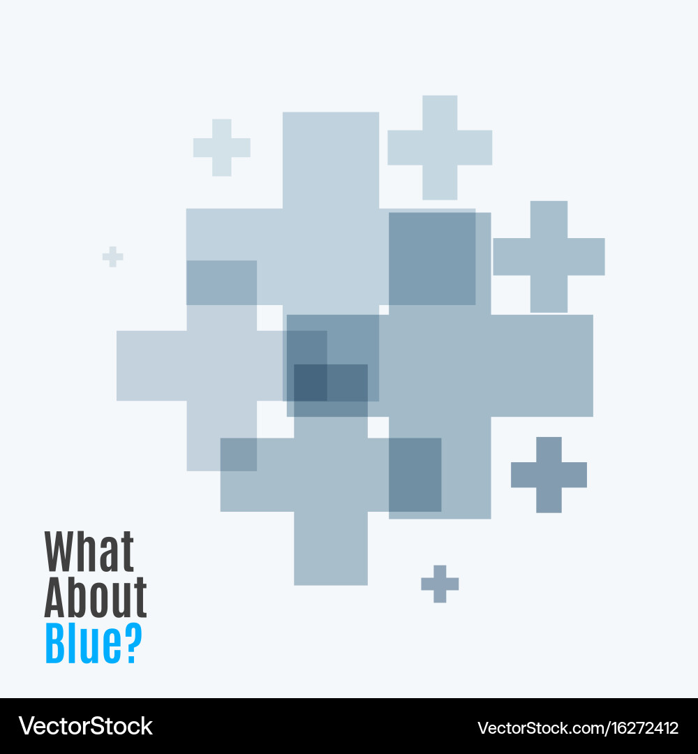 Abstract design elements with cross Vector Image