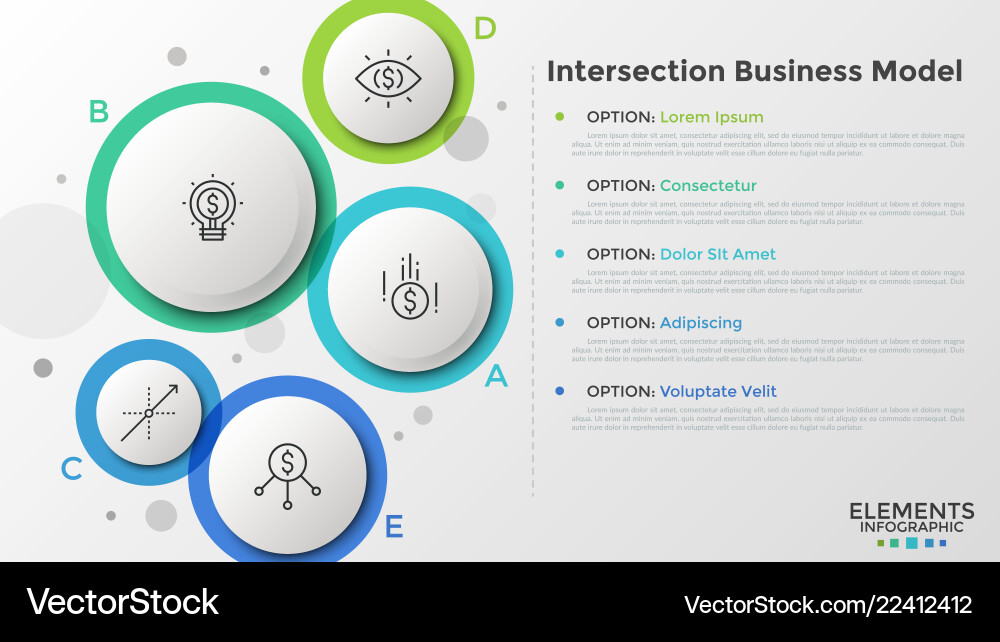 Circular translucent infographics Circular translucent infographics vector image