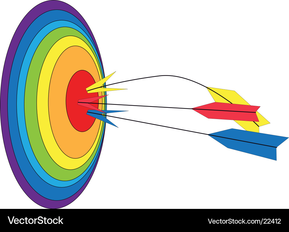 Dartboard vector image