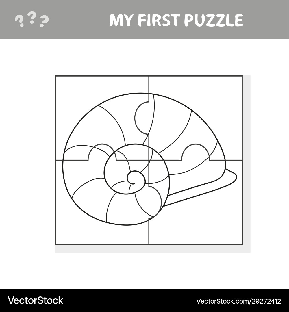 Kinder unterhaltsam Spiel mit einem Meer Shell puzzle Kinder unterhaltsam Spiel mit einem Meer Shell puzzle vektorbild