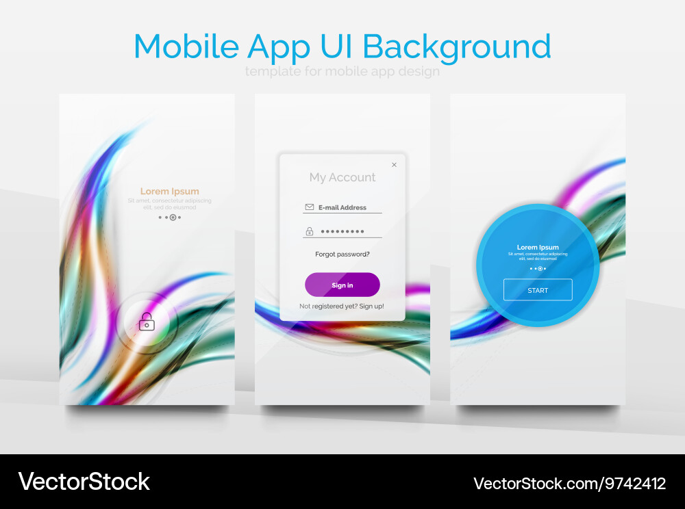 Mobile application interface background design Vector Image
