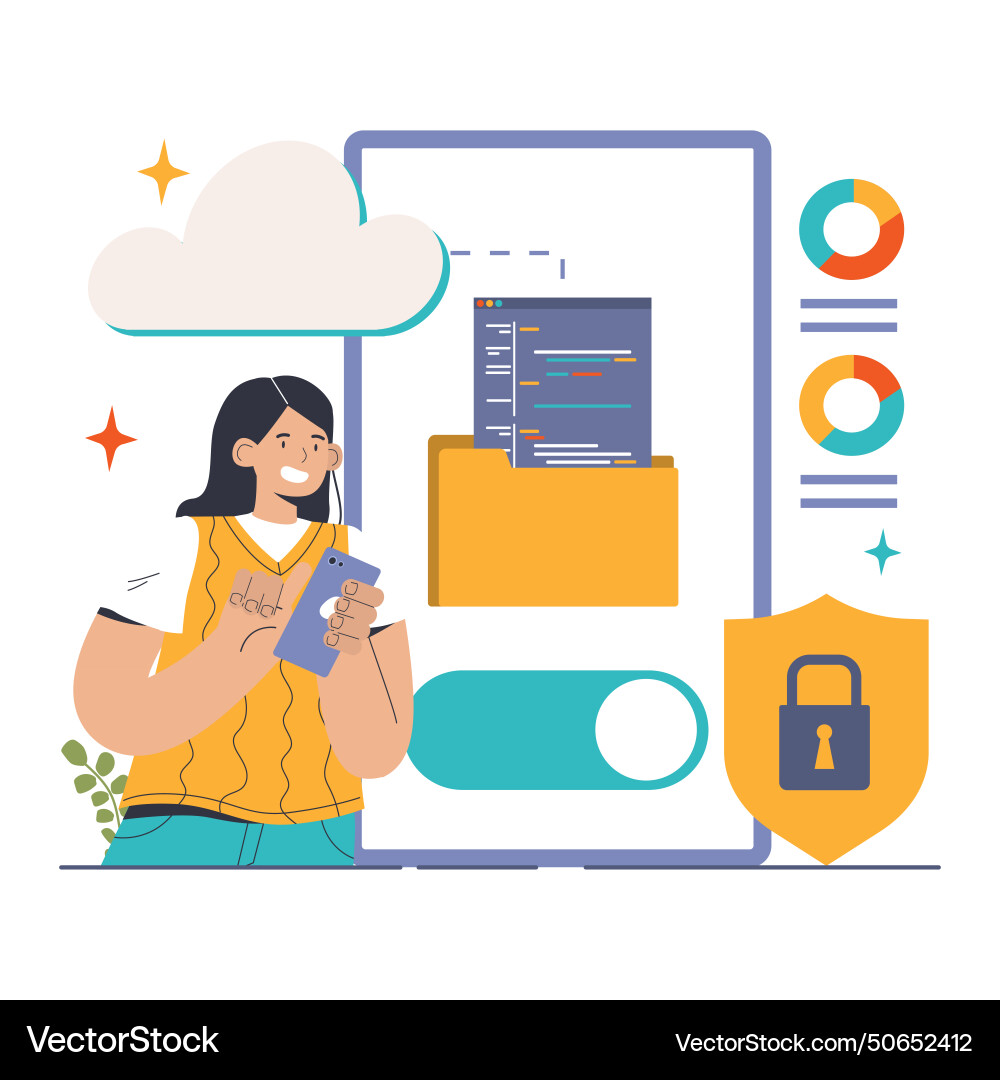 Open source software with code available for use Open source software with code available for use vector image