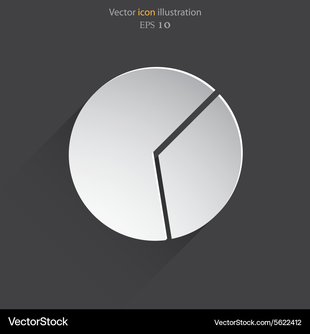 Pie chart web icon vector image