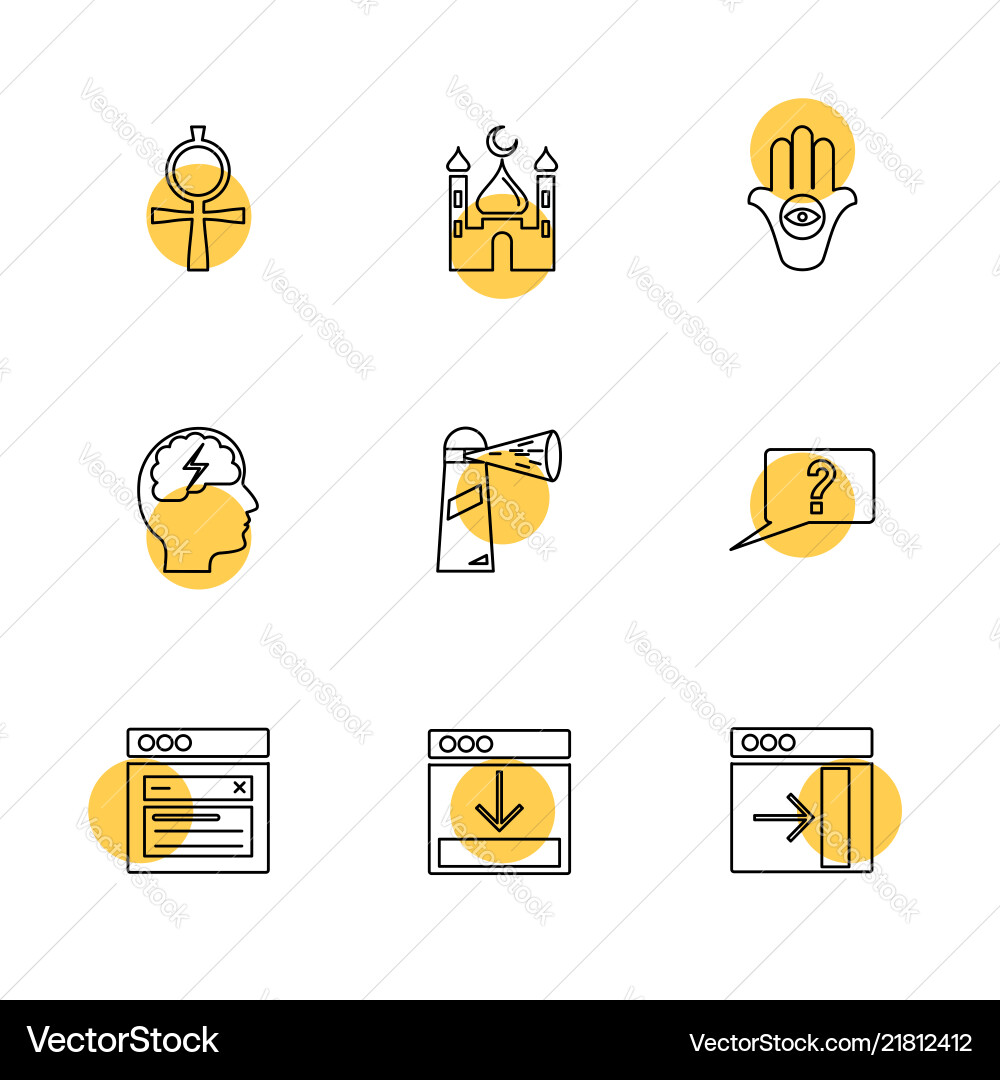 Religion networks user interface web eps Vector Image